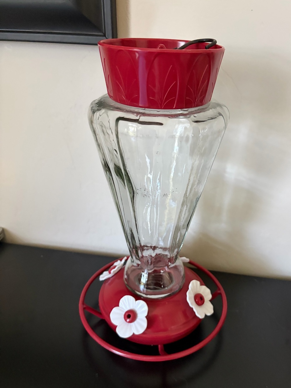 Glass Hummingbird Feeder